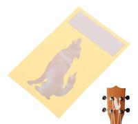 Alasum Fade-resistant Pvc Guitar Headstock Inlay Stickers with Unique Wolf Pattern Design for Acoustic and Electric Guitars, Decorative Effect Instrument Accessories