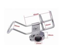 Alasum Fishing Rod Holder Stainless Steel 2pcs Fishing Rod Stand 360° Adjustable Silver for Fisher
