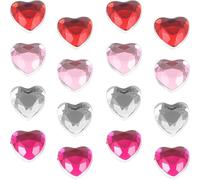 Alasum Flatback Gems Assorted Colour 400pcs Heart Shaped Acrylic Rhinestones Convenient Rhinestones Embellishments for Crafts for Decorating Shoes and Greeting Cards