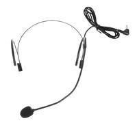 Alasum Flexible Headset Microphone Small Mic Lightweight Ultra-thin Two-ear Hanging Abs Wired Head-mounted Mic with Professional Sound Quality Audio Transmission for Outdoor Activities