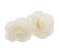 Alasum Flower Shoe Accessories 2Pcs Handmade Fabric Rose Clips Detachable Floral Decorations for Wedding Party Daily Wear on Women’S High Heels Light Yellow