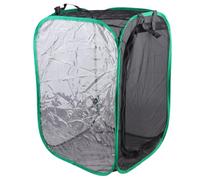 Alasum Foldable Black Polyester Yarn Cage with Large Zipper Side Opening for Easy Storage, Portable Reusable Bug Catcher Net Suitable for Small Creatures and Dragonfly Breeding,