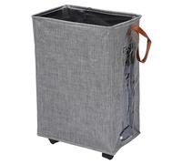 Alasum Foldable Laundry Hamper with Handle and Wheels Fabric Collapsible Laundry Basket for Walk-in Closet Sturdy Storage Bag for Dirty Clothes