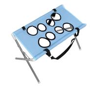 Alasum Foldable Pet Grooming Hammock Stand with Detachable Stainless Steel Frame, Adjustable Straps, and Thick Breathable Mesh for Small Dogs and Cats in Professional Salons or Grooming
