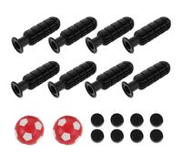 Alasum Foosball Table Replacement Parts Plastic Handles and Rod End Caps with Red White Mini Soccer Balls for Tabletop Soccer Accessories Secure Grip for Fast-paced Play