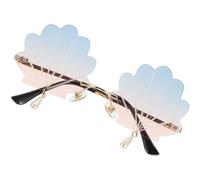 Alasum Frameless Shell Glasses for Women with Comfortable Wearing Experience and Practical Use, Retro Style Funny Sunglasses for Group Photos and Stage Performances