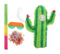 Alasum Funny Cactus Pinata Includes Rod and Candies and Reusable Paper Material with Interactive Fun Unique Creative Design Random Color for Birthday Party for Party Supplies