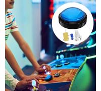 Alasum Game Answer Buzzer Big Buttons with LED Light Digital Electronic Responder Button for Quiz Games and Interactive Play, Blue, Two-Leg Switch, No Battery Included Random Random Color