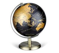 Alasum Globe Ornament Rotating Desk Globe Decor with Antique Style Metal Stand European Luxury World for Home Office Desk Decoration Geography Learning Display 7.68 in Height