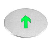 Alasum Glow in The Dark Fire Exit Sign with Stainless Steel Rectangular Design for Indoor Fire Emergencies, Selfluminous Evacuation Guidance Direction Marker