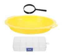 Alasum Gold Sifting Pan with Magnifier for Efficient Gold Prospecting Sand and Gravel Filtering Non-slip Handle Design for Mining Enthusiasts and Multiple Panning Scenarios