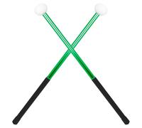 Alasum Green Felt Head Musical Drumsticks Alloy Material Practical Design to Relieve Hand Fatigue for Beginners and Children Playing Marching Drum