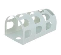 Alasum Guinea Pig Food Container Plastic Rack Hanging Feeder Large Capacity Fence Shape for Rabbit Cage Small Blue Hay Holder for Small Animals