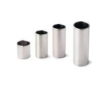 Alasum Guitar Slides Set Large Size 4pcs Stainless Steel Chromed Steel Finger Tubes Comfortable Play Sturdy for Electric and Acoustic Guitars