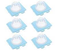 Alasum Hamster Cage Tunnel Adapter Plates with Blue End Caps, 6Pcs External Pipe Interface for Small Pet Cage Modular Tunnel Extension and Bathroom Modification