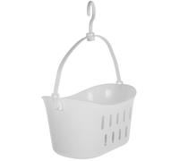 Alasum Hanging Plastic Storage Basket Bathroom Organizer White Plastic Easy to Place Hanging Design for Kitchen and Home Sundries Storage