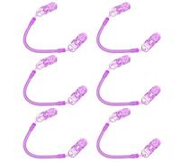 Alasum Hat Strap Clips Easy to Carry Cap Retainer Clips Windproof 6pcs with Spring Chain Creative DIY Design in Purple for Neck for Cycling and Running Outdoors