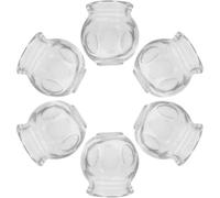 Alasum Home Use Glass Cupping Set 6Pcs Thickened Glass Suction Cups for Dry Cupping Therapy Back and Chest Massage 1.89X1.89X1.89Inch