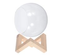 Alasum Hydroponic Glass Planter with Wooden Stand for Desktop Succulent Propagation and Miniature Plant Display in Home or Office