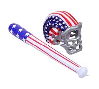 Alasum Inflatable Baseball Bat and Hat Set with American Flag Design, PVC Sports Set for Indoor and Outdoor Baseball Party Favors and 4Th of July Birthday Supplies