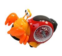 Alasum Interactive Musical Crawling Crab with Rotating Lights and Soft Silicone Eyes for Boy Girl Months Sensory Walking and Hand-eye Coordination Development