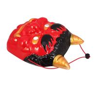 Alasum Japanese Samurai Mask with Unique Red Pvc Festive Beast Design, Intricate Craftsmanship and Versatile Decoration for Halloween and Cosplay Party Use