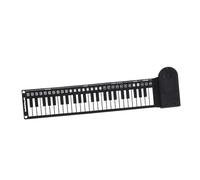 Alasum Keys Silicone Roll-up Keyboard Piano Built Speaker Foldable Design for Easy Carrying for Beginners and Advanced Players No Battery Required Black