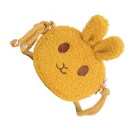 Alasum Kids Coin Purse Lovely Small Shoulder Bag with Adjustable Strap | Velvet, Yellow Color, Adorable Shape, Moderate Storage Space, Simple Sweet Style, for Girls and Children