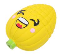 Alasum Latex Squeaky Dog Large Laughing Corn Design Rubber Puppy Teething Chew for Aggressive Chewers Interactive Pet for Small and Medium Breeds