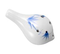 Alasum Lightweight Ceramic Six Hole Ocarina Instrument Pure Alto C Key Portable Wind Instrument for Music Lovers and Group Gatherings