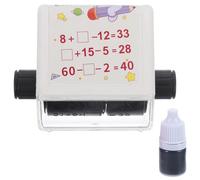 Alasum Math Roller Stamp for Addition and Subtraction, Pp Material Small Roller Stamp with Printing, Speeds up Efficiency for Students Math Practice and Learning