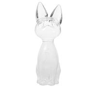 Alasum Memorial Keepsake Storage Bottle Pet Hair Collection Jar Compact Preservation Glass Cat Shaped Unique Design Storage for Shedding Season Home Pet Lovers