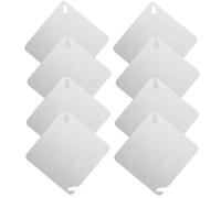 Alasum Metal Electrical Box Cover Plate Electrical Panel Cover Square Blank 8pcs Iron Silver for Junction Boxes Office and Home Use