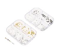 Alasum Metal Punk Nail Charms with Zircon Flatback Cone Spike Studs 2 Boxes Vintage Nail Art Decorations and Lasting Colour Grunge Style Accessories for DIY