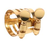 Alasum Metal Soprano Saxophone Ligature Clip Clamp with Tailored Fit and Nice Protection, Easy to Install Saxophone Mouthpiece Fastener for Live Performances and Practice Sessions