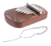 Alasum Mini Patterned Kalimba Thumb Piano 8 Keys Wooden Metal Finger Piano with Pleasant Sound Unique Special Design for Beginners Boys and Girls Camping and Family