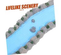 Alasum Miniature Garden Decor Resin Water Stream Sand Table Feature for Dollhouse Landscape Natural Scenery Creek Accessory for Mental Relaxation and Artistic Home Office Decoration