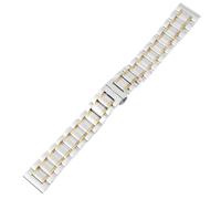 Alasum Modern Stainless Steel Watch Band for Wristwatches, Office Wear | Breathable Link Design, Chained Structure with Delicate Buckle, Luxury Style, Replacement for Worn Strap
