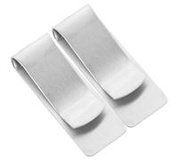 Alasum Money Clips Portable Bill and Credit Card Holder 2pcs Stainless Steel Practical Wallet Clip to Prevent Items from Missing for Office Use