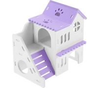 Alasum Multi-chambers Small Animals Nest Hamster Villa Tunnel Multifunctional Shelter Pvc 7.07x6.88x4.52in Winter Summer for Guinea Pig Hamster Small Animals