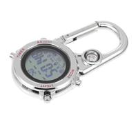 Alasum Multifunctional Climbing Watch for Outdoor Hiking with Glow the Dark Feature, Easy to Read Red Zinc Alloy and Stainless Steel Hanging Pocket Watch, for Halloween and Occasion