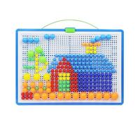 Alasum Mushroom Nail Pegboard Puzzle Game 10.83x7.48x1.18 Inch - Enhances Hand-Eye Coordination & Creativity Through DIY Pattern Building - for Kids, Toddlers, Early Learners, Montessori Classrooms