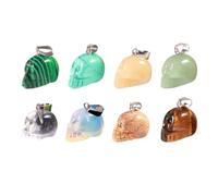 Alasum Natural Stone Skull Pendant Jewelry 8pcs DIY Accessories Chic Skull Shaped Pendant Charm for Handicraft Use for Handmade Jewelry Parts and Craft Jewels