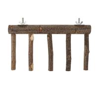 Alasum Natural Wood Parrot Perch Stand Sturdy Bird Cage Accessory for Pet Birds with Fixed Wooden Climbing Ladder, for Exercise and Playing Time inside The Cage