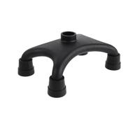 Alasum Non-Slip Quad Cane Tips for Walking Canes, Pa Material Heavy Duty 4-Prong Foot Pad, Disperses Body Weight for Elderly Daily Walking and Home Use, Black Replacement Accessory