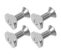 Alasum Paddleboard Center Fin Screw Set with Flat Washers and Nuts Stainless Steel 4pcs M8 for Quick Fin Mounting and Easy Adjustments Suitable for Surfboards and Longboards