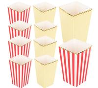 Alasum Paper Popcorn Boxes Large Foldable Popcorn Buckets 12pcs Snack Containers Lightweight and Portable for Movie Nights and Home Use for Small