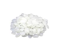 Alasum Pebble Stones Tasteless Blue Glow the Dark Resin 100pcs for Luminous Cobblestones Fine Workmanship Aquarium Fish Tank Garden Yard Outdoor Decoration