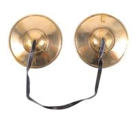 Alasum Percussion Bell Pattern Portable and Lightweight Delicate Copper Finger Cymbal with High-pitched Tone Instrument for Sound Therapy and Yoga Practices