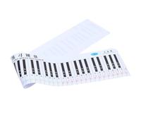 Alasum Piano Keyboard Practice Chart 88 Keys Paper Staff Notation and Numbered Fingering, Black and White Simulation Guide for Beginners and Teaching Aid